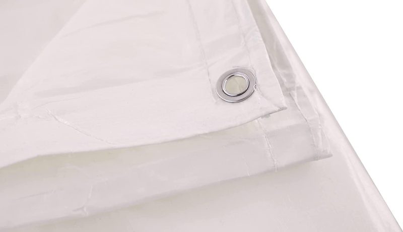 Fire-Retardant White Poly Tarp - Image 2
