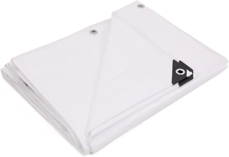 Heavy-Duty White Poly Tarp - Image 2