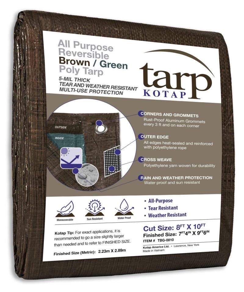 All Purpose Reversible Brown/Green Poly Tarp (5-mil)