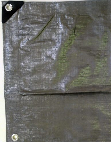 Heavy-Duty 14 by 14 Cross Weave UV Blocking Silver 10-mil Poly Tarp - Image 2
