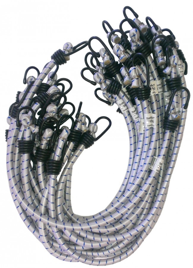 thumbnail image 2 of Mytee Products 15" EPDM Rubber Bungee Straps With S Hooks – 50 Pack, Made In USA 2 of 5