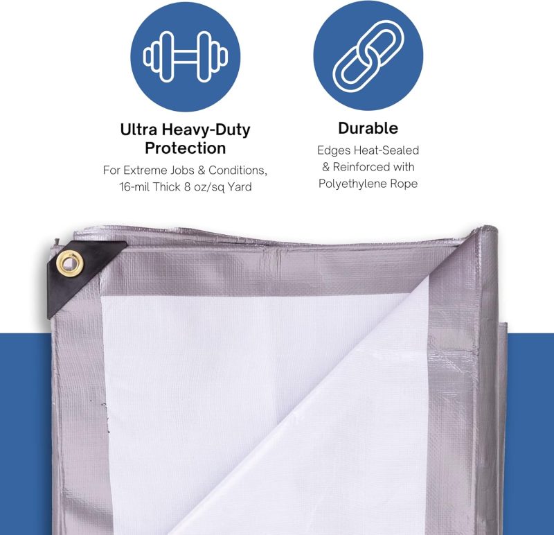 8 oz Ultra Heavy-Duty Poly Tarp - Image 5
