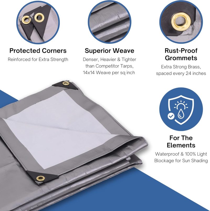8 oz Ultra Heavy-Duty Poly Tarp - Image 4